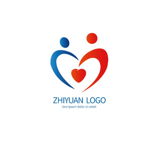 志愿者爱心标志LOGO模板设计文化志愿者logo